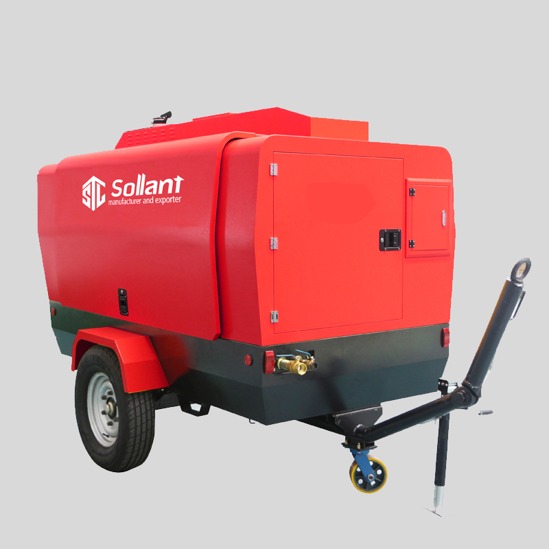 sollant Compresor de aire diésel portátil