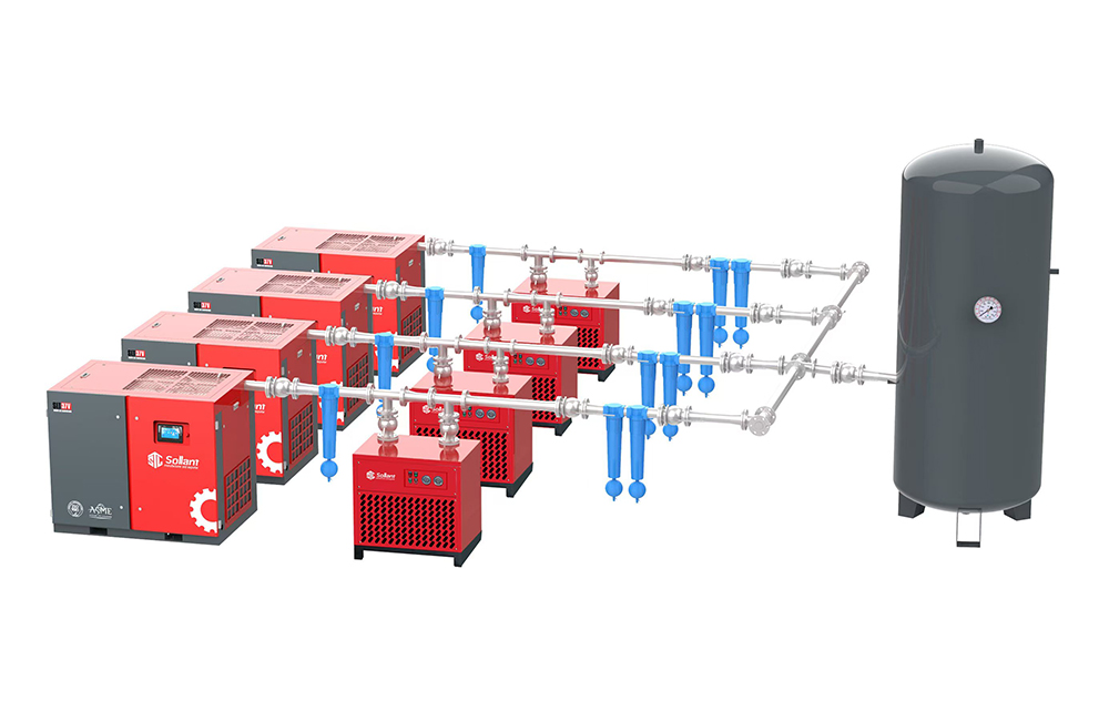 compresor de aire tipo tornillo rotativo